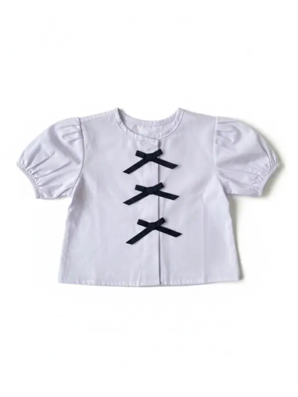 Blusa Cintas Blanca Niña - Talla 16 — Camisetas y Blusas Big Boys Ecuador