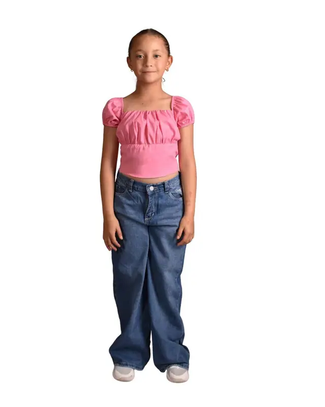 Blusa Recogido Rosa Barbie Niña - Talla 14 — Camisetas y Blusas Big Boys Ecuador