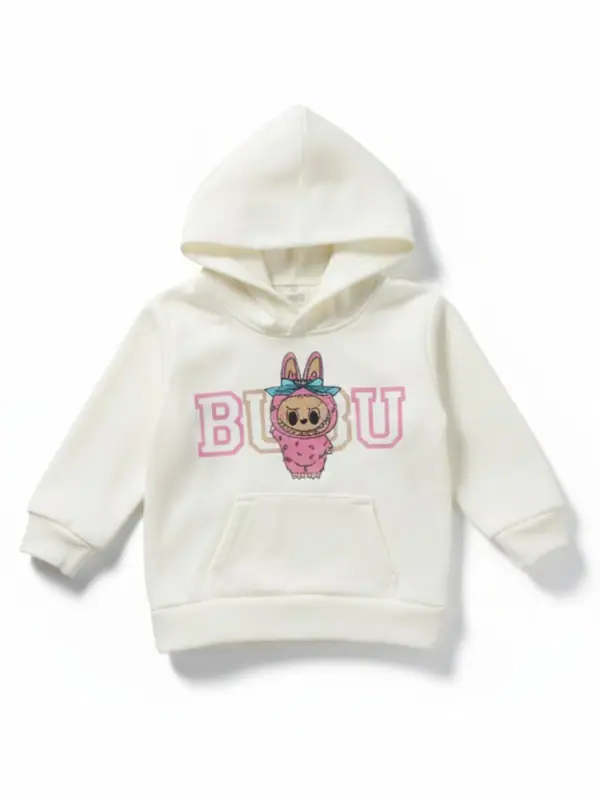 Buzo Hoodie Labubu Marfil Niña — Buzos y Chaquetas Big Boys Ecuador