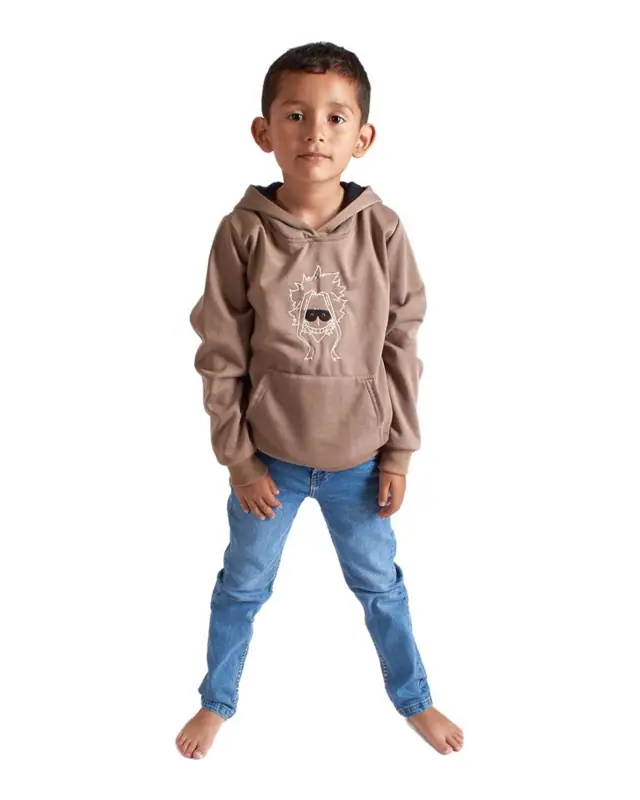 Buzo Hoodie Ultra Beige Oscuro Niño - Talla 2 — Buzos y Chaquetas Big Boys Ecuador