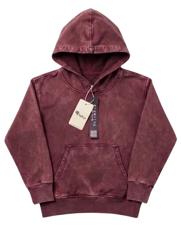 Buzo Oversize Capota Fros vinotinto Niño - Talla 16 — Buzos y Chaquetas Big Boys Ecuador