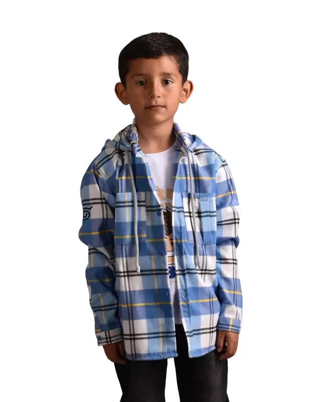 Camisa Leñador Azulamarillo Niño - Talla 10 — Camisetas y Camisas Big Boys Ecuador