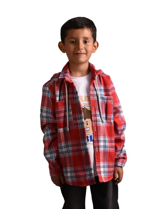 Camisa Leñador Rojo Azul Niño - Talla 18 — Camisetas y Camisas Big Boys Ecuador