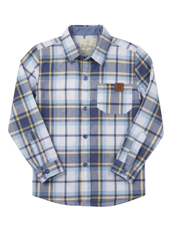 Camisa Manga Larga Cuadros Star Wars Azul Claro Niño - Talla 8 — Camisetas y Camisas Big Boys Ecuador