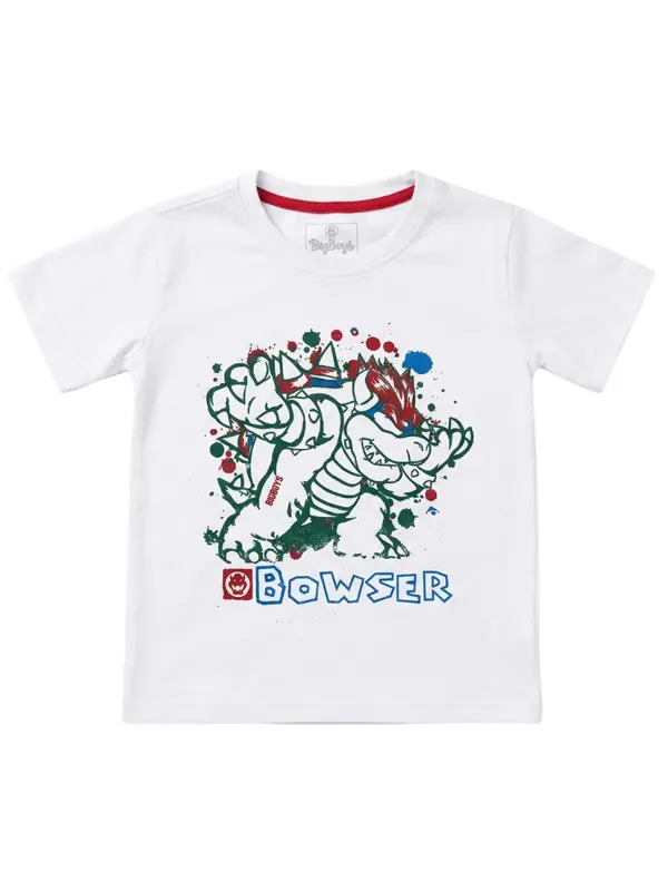Camiseta Bowser Blanca Niño - Talla 14 — Camisetas y Camisas Big Boys Ecuador