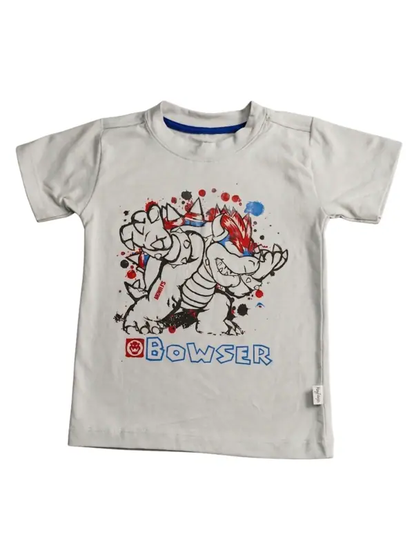 Camiseta Bowser Gris Niño - Talla 12 — Camisetas y Camisas Big Boys Ecuador