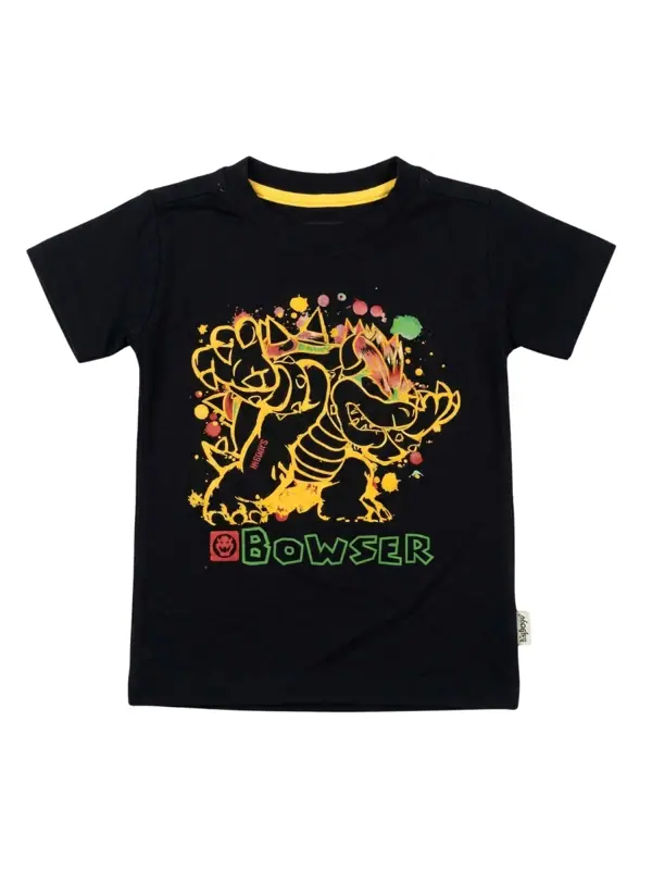 Camiseta Bowser Negro Niño - Talla 4 — Camisetas y Camisas Big Boys Ecuador