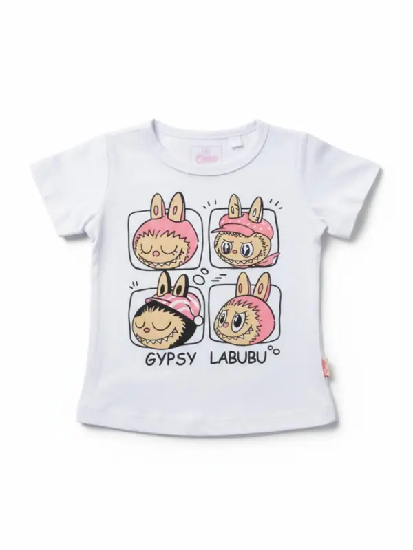 Camiseta Labubu Blanca Niña - Talla 14 — Camisetas y Blusas Big Boys Ecuador