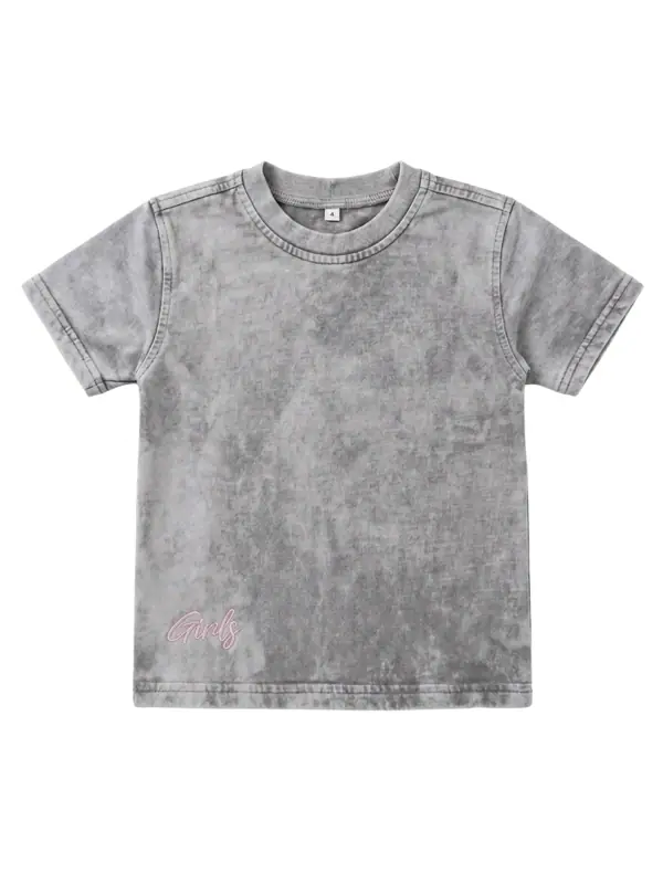 Camiseta Oversize Fros Gris Niña — Camisetas y Blusas Big Boys Ecuador