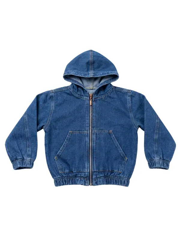 Chaqueta Jean Capota Bomber Azul Niño - Talla 10 — Buzos y Chaquetas Big Boys Ecuador
