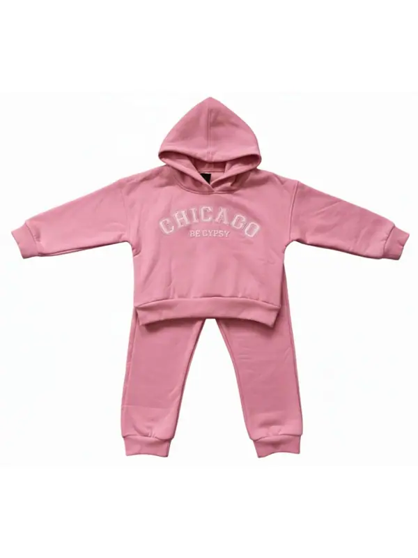 Conjunto Sudadera Chicago Rosada Niña - Talla 14 — Sudaderas Big Boys Ecuador
