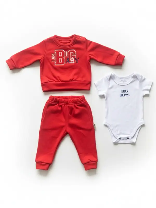 Conjunto Sudadera Rojo Bebe Niño - Talla 6 - 12 Meses — Sudaderas Big Boys Ecuador