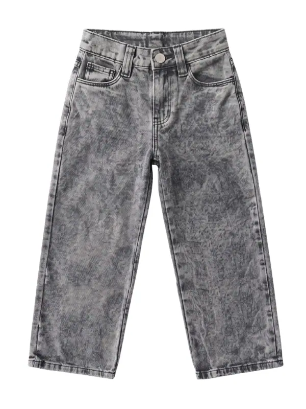 Jean Ancho Bordado Negro Niña — Jeans y Pantalones Big Boys Ecuador