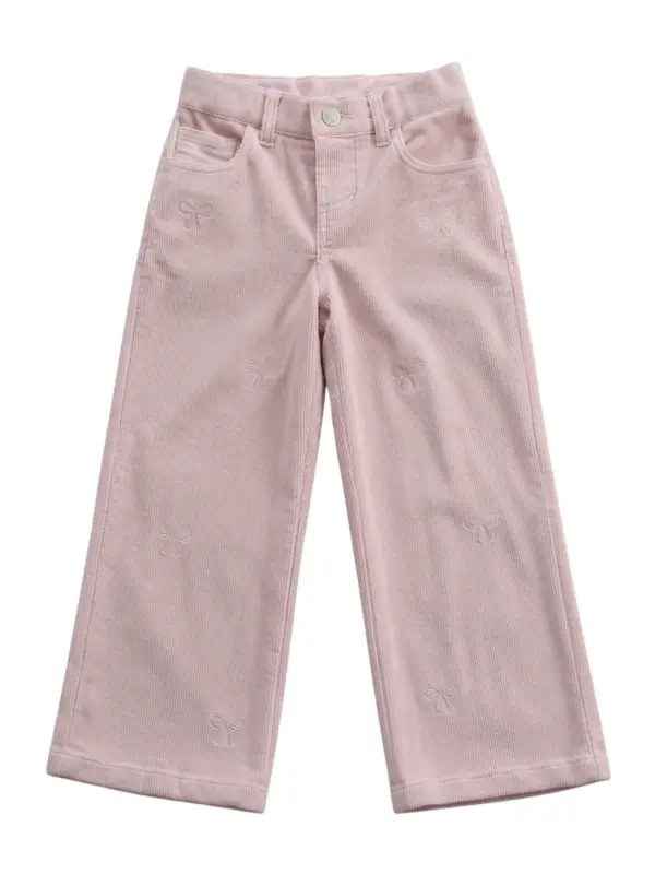 Pantalon Pana Palazzo Bordado Rosado Niña — Jeans y Pantalones Big Boys Ecuador